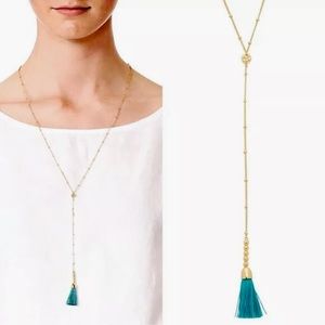Gorjana Baja Lariat / NWT / Gold + Blue